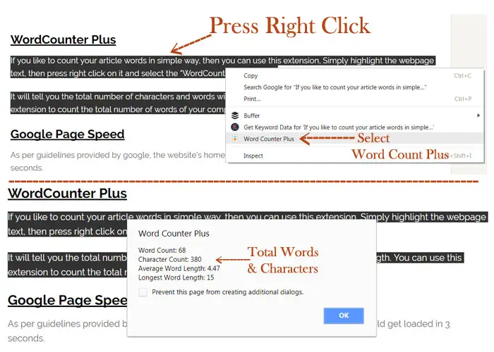 wordcounter plus tool screen shot