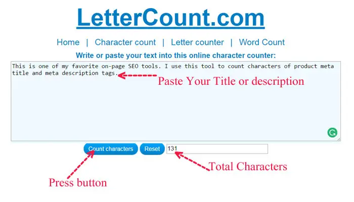 letter count tool