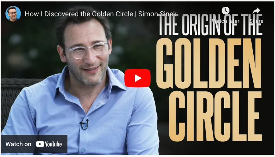 simon sinek - how he discovered the golden circle video thumbnail