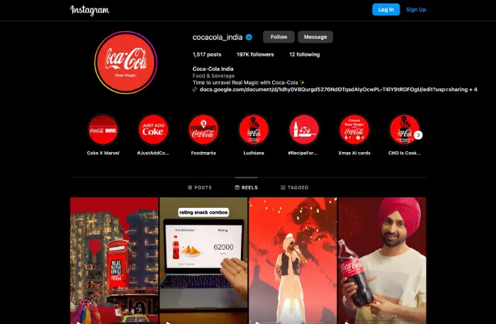 coca cola maintain a strong brand presence with their own website, mobile app, and social media profiles,